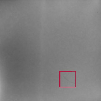 Particle contamination defect in pharmaceutical polybag