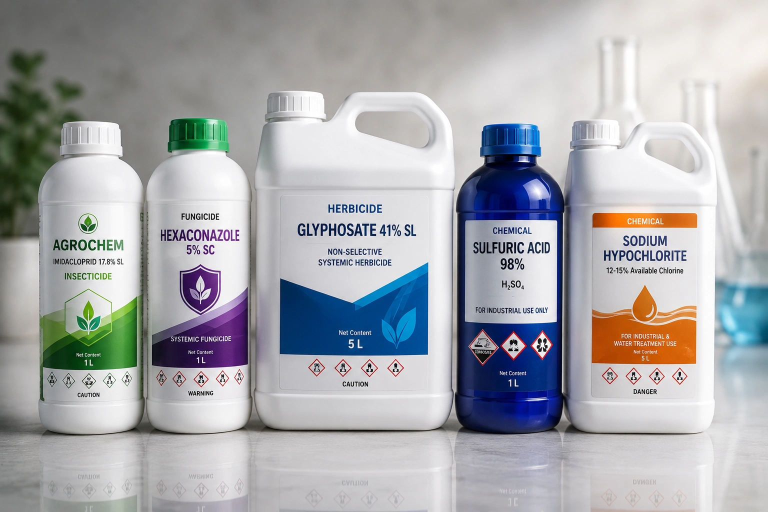 Agrochemical and chemical packaging inspection — Optomech vision systems