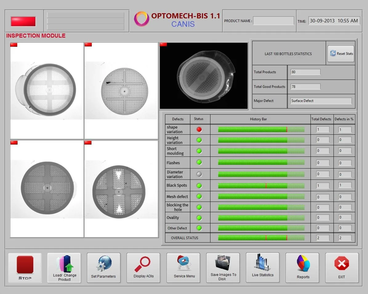 CANIS Inspection Software Interface