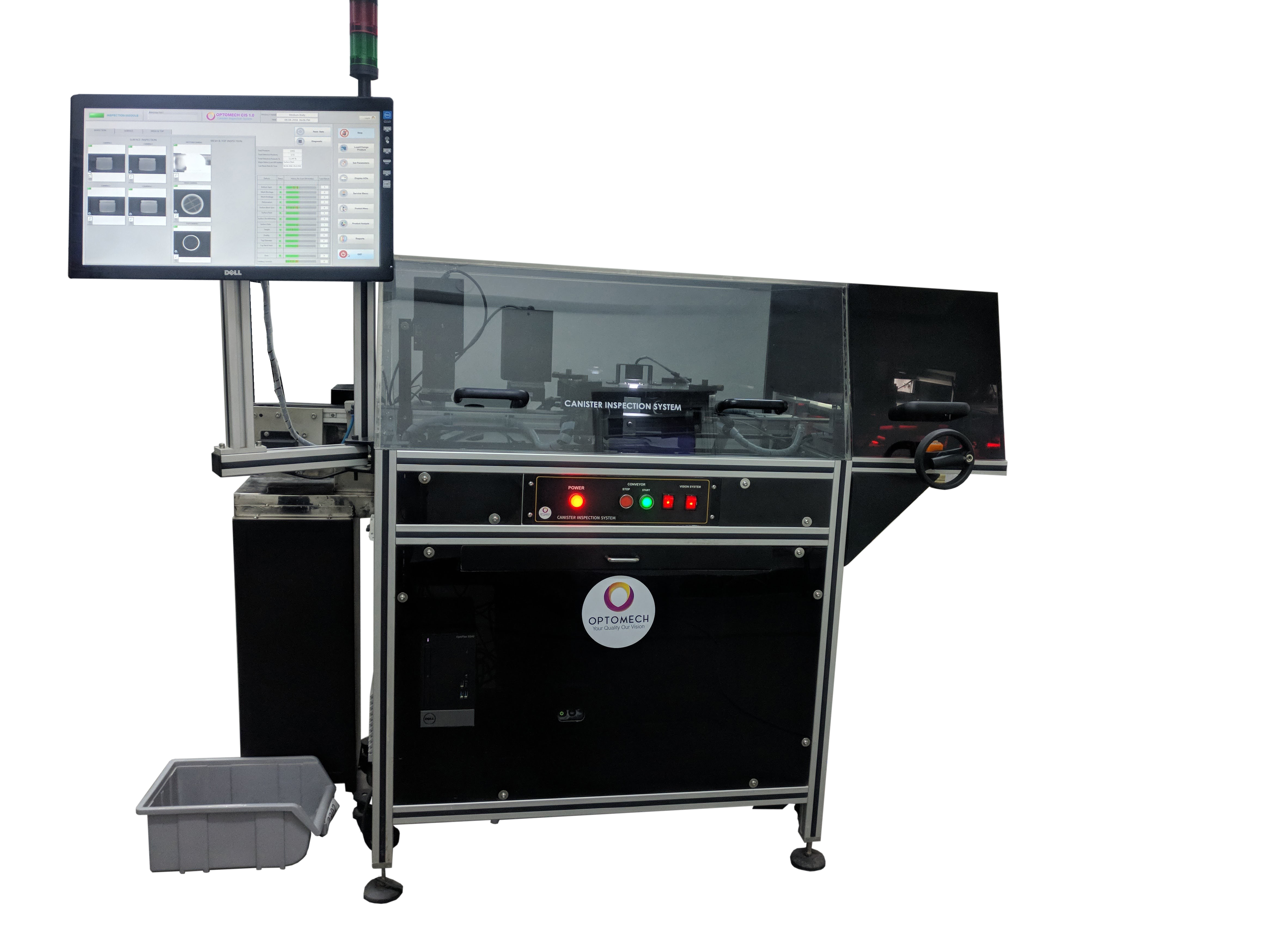 Optomech CANIS — Silica Desiccant Canister Inspection System