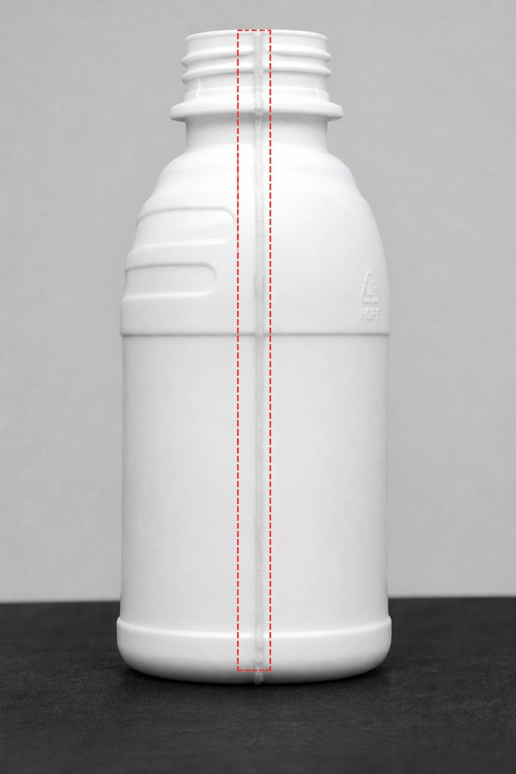 Flash and extra material defect on agrochemical bottle — detected by BIS STD+