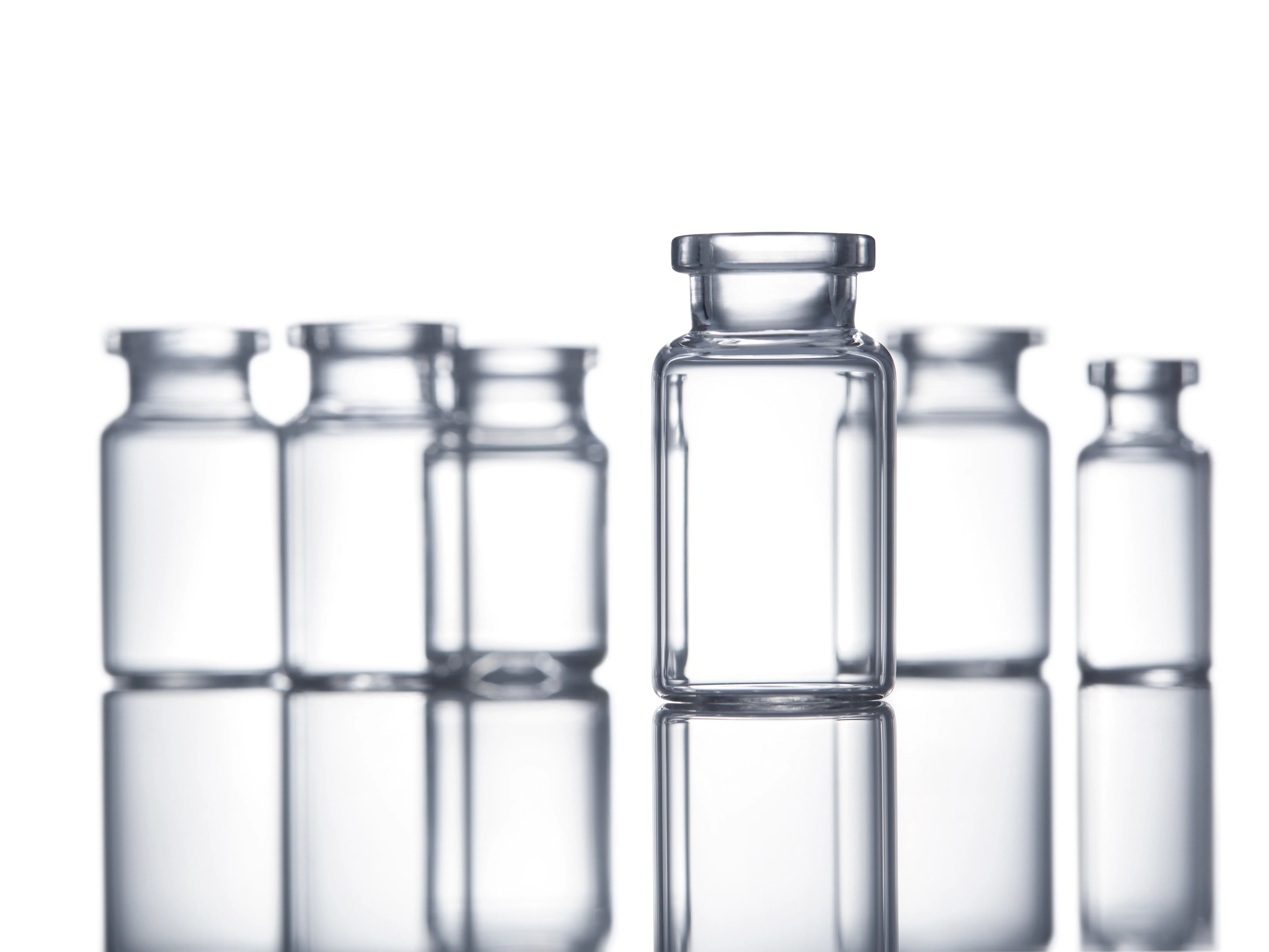 Glass bottles for dimensional inspection