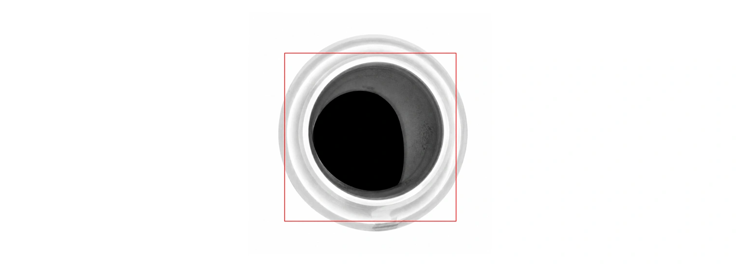 Incomplete blowing defect in agrochemical bottle — BIS STD+ base camera detection