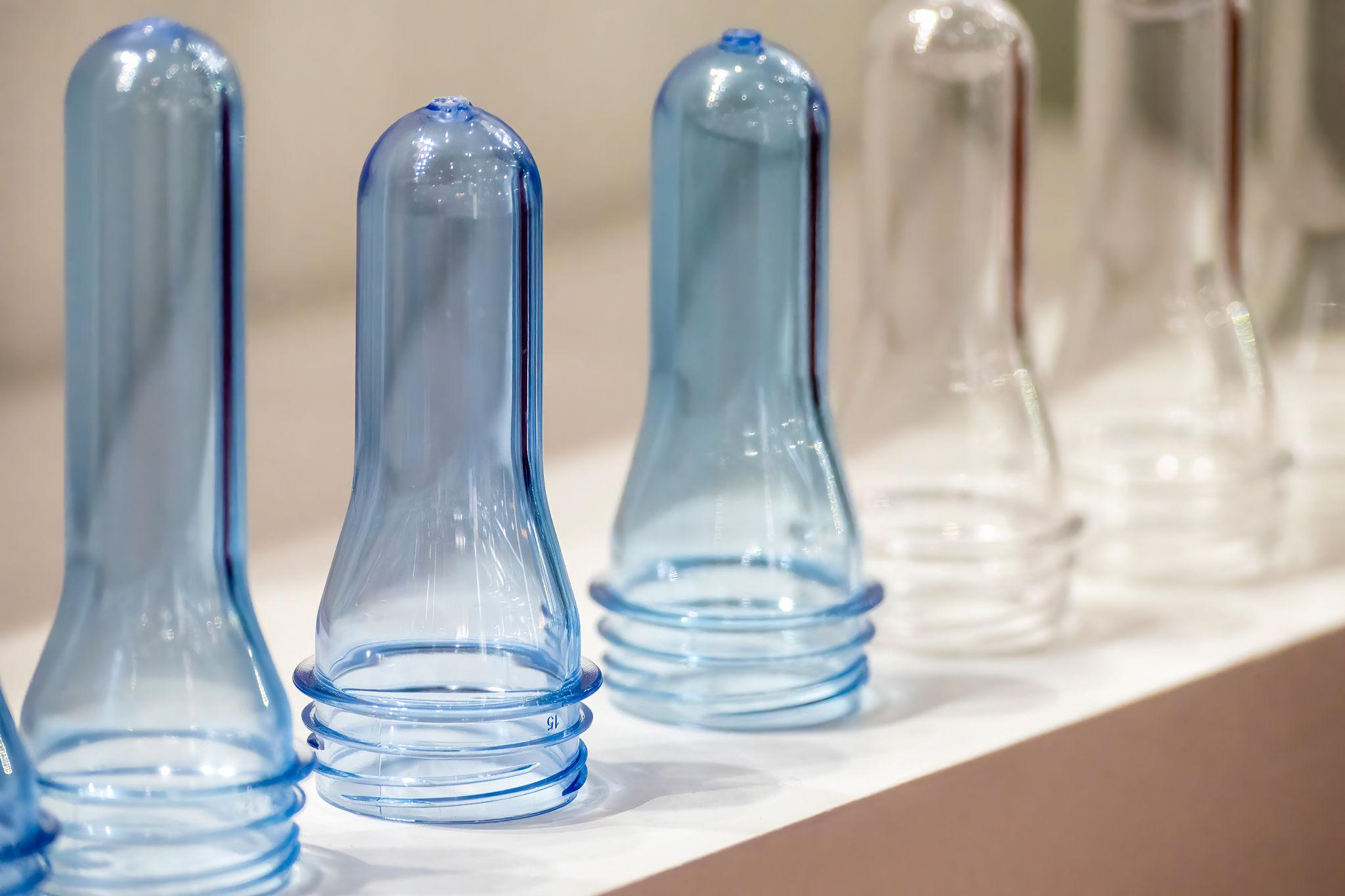 PET preforms for measurement by Optomech PMS