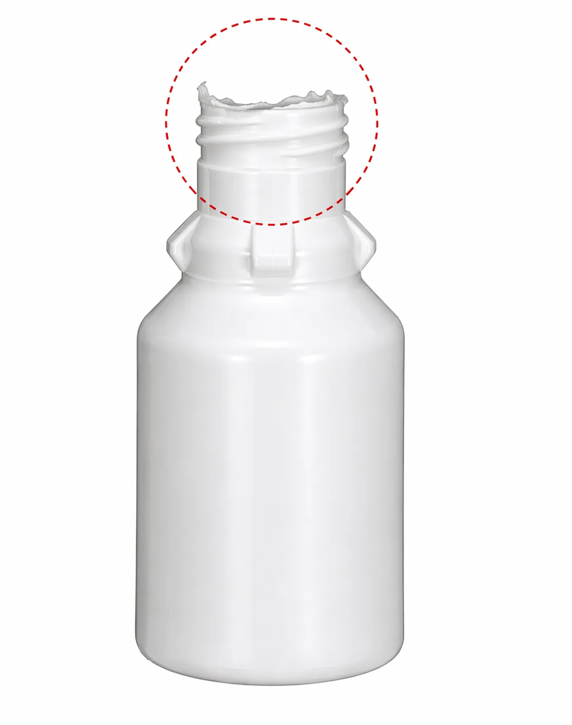 Short fill defect in eye dropper bottle — detected by BIS-EDB inside / sidewall cameras