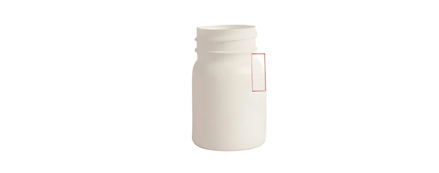 Spot defect on bottle sidewall — detected by BIS sidewall inspection